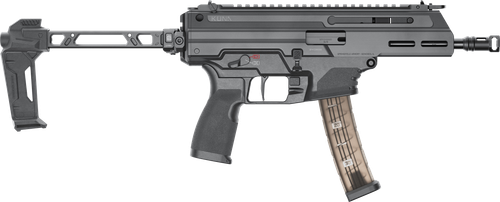 Springfield Armory Kuna Pistol PDW, 40 S&W, 6.12" Threaded, Hybrid Flip-up Sights, w/Folding Brace, Black Melonite Finish, Ambidextrous, 30+1