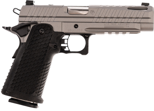 LIVE FREE ARMORY Apollo 11 Optic Ready Pistol LFAPF81203, 9mm Luger, 4.90in, Black Polymer, Elite Gray Cerakote Finish, 17 Rds
