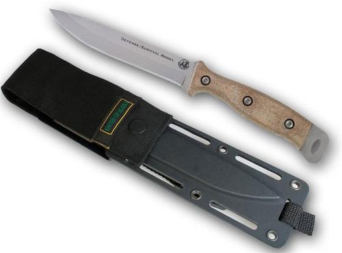 Knives Of Alaska 00844FG, Defense Survival D2 Tan Knife w/Kydex Holster
