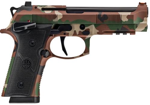 Beretta 92XI Pistol SPEC0731A10, 9mm Luger, 4.70", Black Textured Grips, Battle Dress Uniform Cerakote Finish, 10 Rds