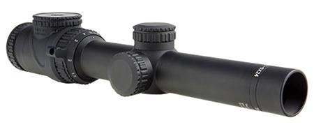 Trijicon AccuPoint Rifle Scope 200092, 1-6x, 24mm Obj, 30mm Tube, Black Matte, Triangle Post Green Reticle