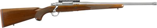 Ruger Hawkeye Hunter Bolt Action Rifle, 30-06 Springfield, 22", Walnut Stock, Satin Stainless Finish, 4 Rds