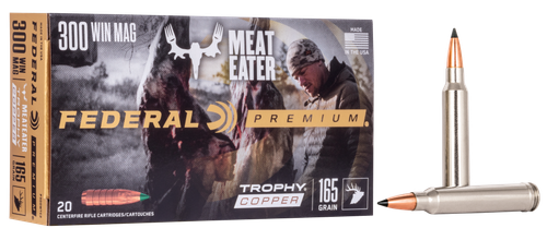 Federal Vital-Shok Rifle Ammunition P300WTC2, 300 Winchester Magnum, Trophy Copper, 165 GR, 3050 fps, 20 Rd/bx
