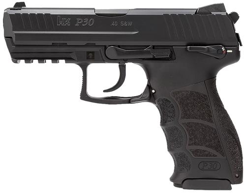 Heckler & Koch P30 V3 Pistol 81001101, 40 S&W, 3.85in, Black Interchangeable Backstrap, Black Finish, 10 Rds