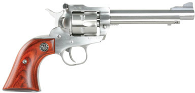 Ruger Single Six KNR5 Revolver 0625, 22 LR / 22 WMR, 5 1/2 in, Rosewood Grip, Stainless Finish, 6 Rd, Adj Sights