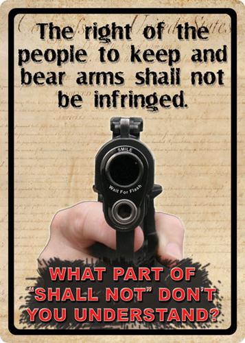 Rivers Edge Products Right to Keep/Bear Arms Tin Sign