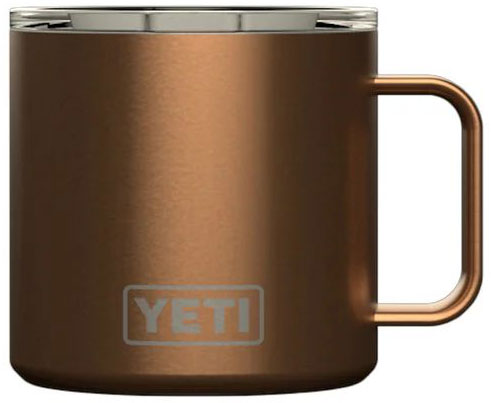 Yeti Rambler Mug 14oz Stainless Steel Cup w/Lid, Copper (YRAM14CP)