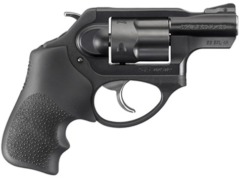 Ruger LCR Double Action Revolver 5430, 38 Special+P, 1.875 in, Hogue Tamer Grip, Black Finish, 5 Rd