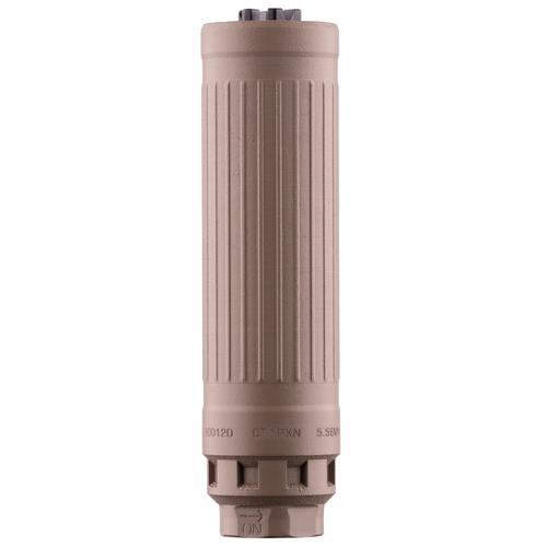 Dead Air CT5P Patrol Xeno FDE Suppressor 5.56 NATO/6MM ARC W/ 1/2X28 Xeno 3-Prong Flash Hider