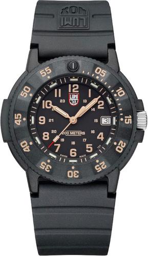 Luminox Original Navy Seal Watch XS.3001.EVO.OR Black Dial, Radium Figures, 43mm, Black Rubber Band