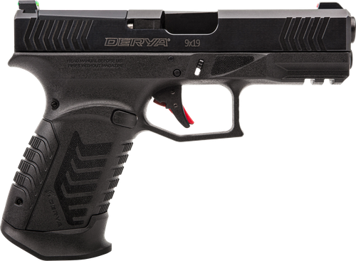 Derya DY9 Pistol DY9TR, 9mm Luger, 4.02in, Black Interchangeable Backstrap, Black Finish, 15 Rds