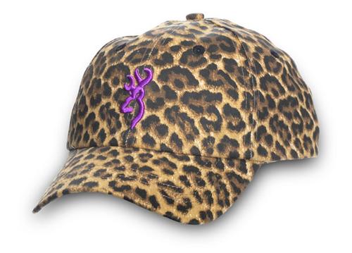 Ladies Safari Animal Print Cap 308343921, Leopard/Purple