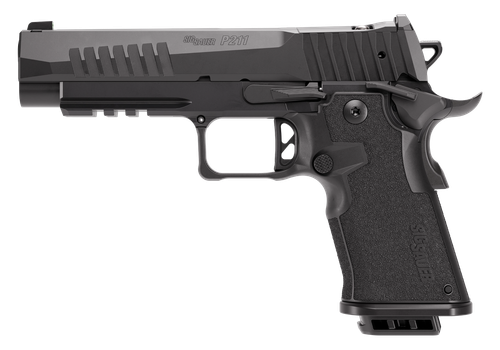 Sig Sauer P211 Optic Ready Pistol, 9mm, 5in, Black Polymer Grips, Black Finish, 17 Rds