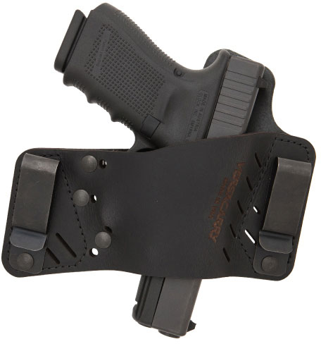 Versacarry Protector S3 Ambidextrous Holster, Metal Clips, Tuckable, Multi, Distressed Brown Water Buffalo (52311)