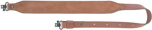 AA&E Leathercraft Suede Long Taper Gunsling w/Metal Swivels, Brown (8508020S210)