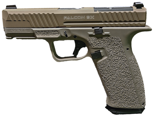 LIVE FREE ARMORY Falcon 9X Optic Ready Pistol LF9910022, 9mm Luger, 4.02in, Textured, Elite Flat Dark Earth Cerakote Finish, 17 Rds