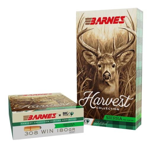 Barnes Bullets Harvest Rifle Ammunition, 308 Winchester, Round Nose, 180 GR, 20 Rd/bx