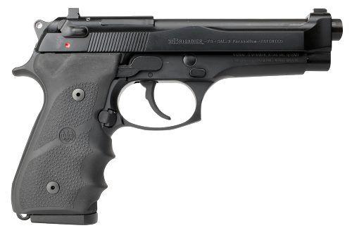 Beretta 92FS Brigadier Pistol J92F700CA, 9mm, 4.9in, Hogue finger groove wraparound Grips, 10 Rds