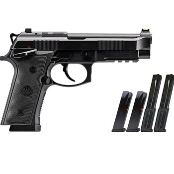 Beretta 92GTS Range Kit Pistol SPEC0747A, 9mm, 4.7", Optic Ready, Black Textured Grips, Black Cerakote Finish, 30 Rds