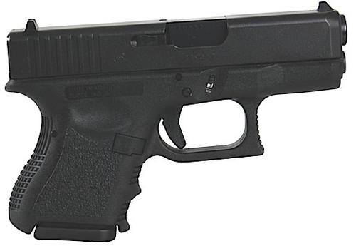 Glock 27 Subcompact Pistol PI2750201, 40 S&W, 3.46 in, Polymer Grip, Black Finish, Fixed Sights, 9 Rd