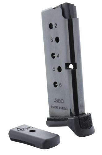DuraMag Ruger LCP/LCP II Magazine, 380 ACP, 6 Rounds, Detachable (6X38141205RCPD)