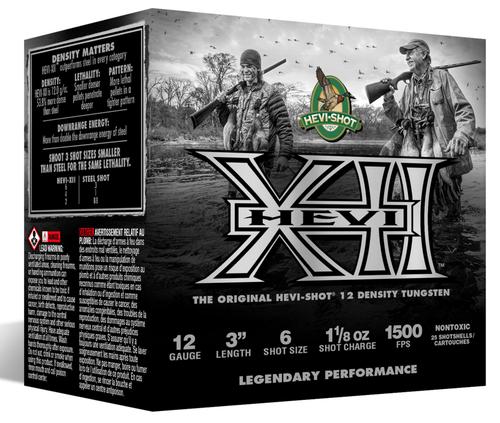 HEVI-Shot HEVI-XII Shotshells HS51306, 12 Gauge, 3", 1 1/8 oz, 1500 fps, #6 Shot, 25 Rds/box