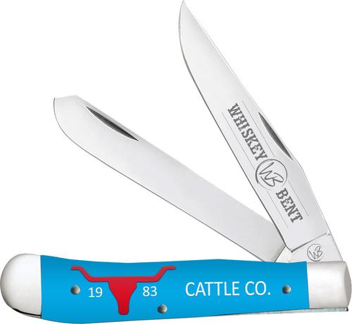 Whiskey Bent Knives Trapper Knife w/Clip Point & Spey Blade, Cattle Co Handle (WB11-09)