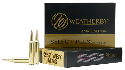 Weatherby Select Plus Rifle Ammunition H257100SCO, 257 Weatherby Mag, Swift Scirocco, 100 gr, 3575 fps, 20 Rd/Bx