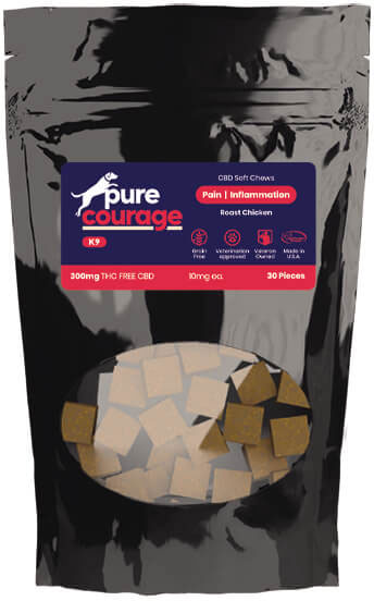 Pure Courage K9 CBD Soft Chew Chicken Treats for Pain (K9PAIN)