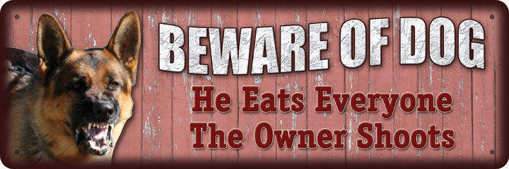 Rivers Edge Products Beware of the Dog Tin Sign (1417)