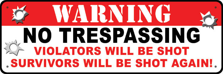 Rivers Edge Products Warning No Trespassing Tin Sign (1426)