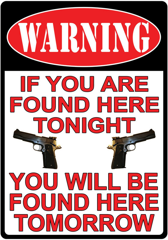 Rivers Edge Products Warning You're Found Tin Sign (1501)