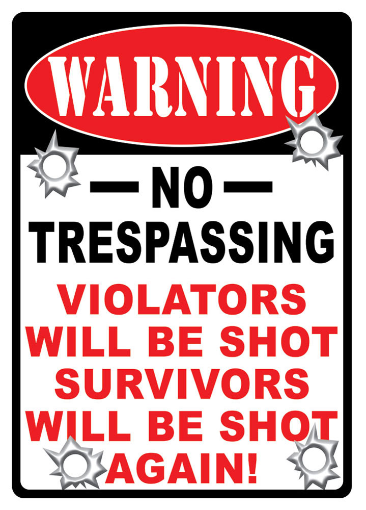 Rivers Edge Products Warning No Trespassing Tin Sign (1525)