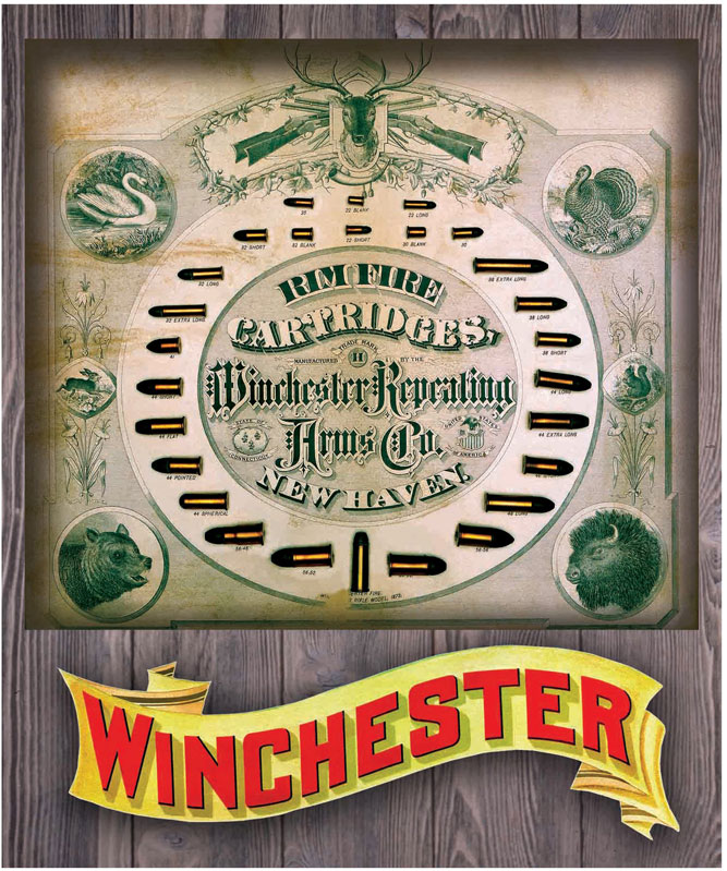 Rivers Edge Products Winchester Cartridge Board Wood Sign (W1081)