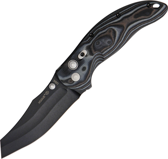 Hogue EX04 Folder Knife 4" Black Wharncliffe Blade G-10 G-Mascus (34449)