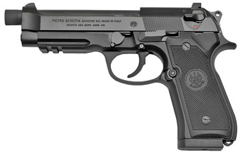 Beretta 92A1 Pistol J9A9F102, 9mm Luger, 4.90", Black Polymer Grips, Black Finish, 17 Rds