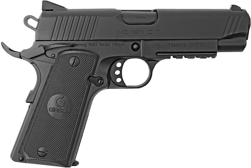 Girsan MC1911 C Commander-Sized Pistol 390050, 9mm, 4.4 in, Polymer Grip, Black Finish, 9 Rd