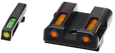 Hi-Viz LiteWave H3 Tritium Night Sights, Fits Glock 45/10mm, Green Front/Orange Rear (GLN629)