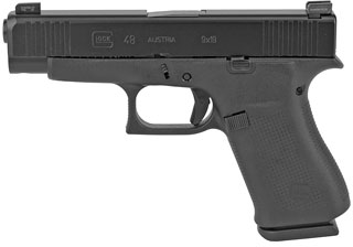 Glock 48 Pistol PA4850301AB, 9mm, 4.01", Black Synthetic Grips, Black Finish, AmeriGlo Sights, 10 Rds