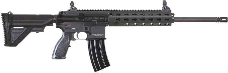Heckler & Koch MR556-A1 AR-15 Rifle MR556A1, 223 Remington/5.56 Nato, 16.5 in, Black Synthetic Adjustable Stock, Black Finish