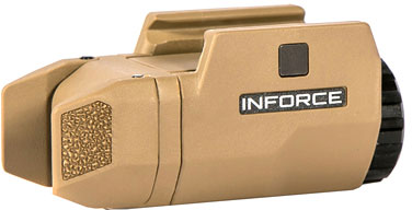 Inforce Auto Pistol Light Compact White LED Weaponlight, 200 Lumens, FDE Finish (AC-06-1)