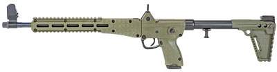 Kel-Tec SUB-2000 Semi-Auto Rifle SUB2K9GLK17BGRNHC, 9mm, 16.25", Synthetic Stock, OD Green Finish, 17 Rd