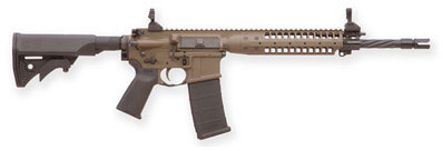 LWRC Individual Carbine Enhanced ICER5CK16, 5.56mm NATO, 16.1 in, Magpul MIAD Stock, Cerakote Flat Dark Earth Finish