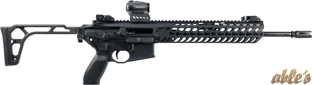 Sig MCX Semi-Auto Patrol Rifle RMCX16BTFSALPR4B, 5.56MM, 16", Folding Stock, Black Finish, Romeo 4 Optic, Sling, 30 Rds