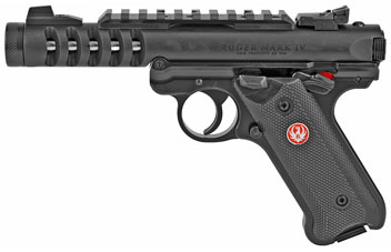 Ruger Mark IV Lite Rimfire Pistol 43937, 22 LR, 4.4" Threaded, Black Polymer Grip, Black Anodized Finish, 10 Rd