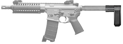 SB Tactical AR Mini Stabilizing Brace, Black (SBMINI-01-SB)