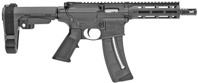 S&W M&P15-22 Sport Pistol 13321, 22 LR, 8", SB Tactical SBA3 Adjustable Arm Brace, Black Magpul MOE Grip, 25 Rds
