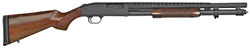 Mossberg 590 Retrograde Pump Shotgun 52150, 12 Gauge, 20", 3" Chmbr, Wood Stock, Blued Finish