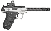 Smith & Wesson SW22 Victory Pistol w/Crimson Trace Red Dot 12081, 22LR, 6 in Carbon Barrel, Tandemkross Grip, Stainless Finish, 10 rd