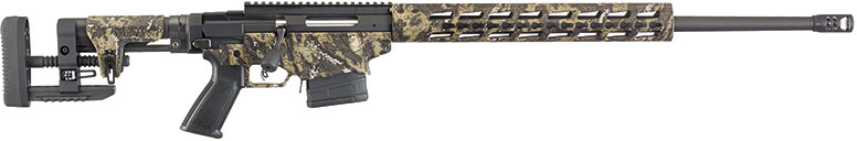 Ruger Precision Bolt Action Rifle 18025, 6.5 Creedmoor, 24", Collapsable Folding Stock, Desolve Bare Camo, 10 rd